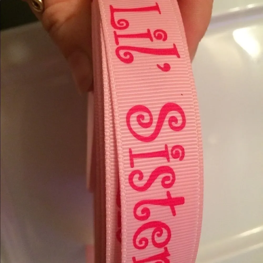 Grosgrain Ribbon 7/8” 5 yards yds 5/$20 lil sister NEW printed hair bow making